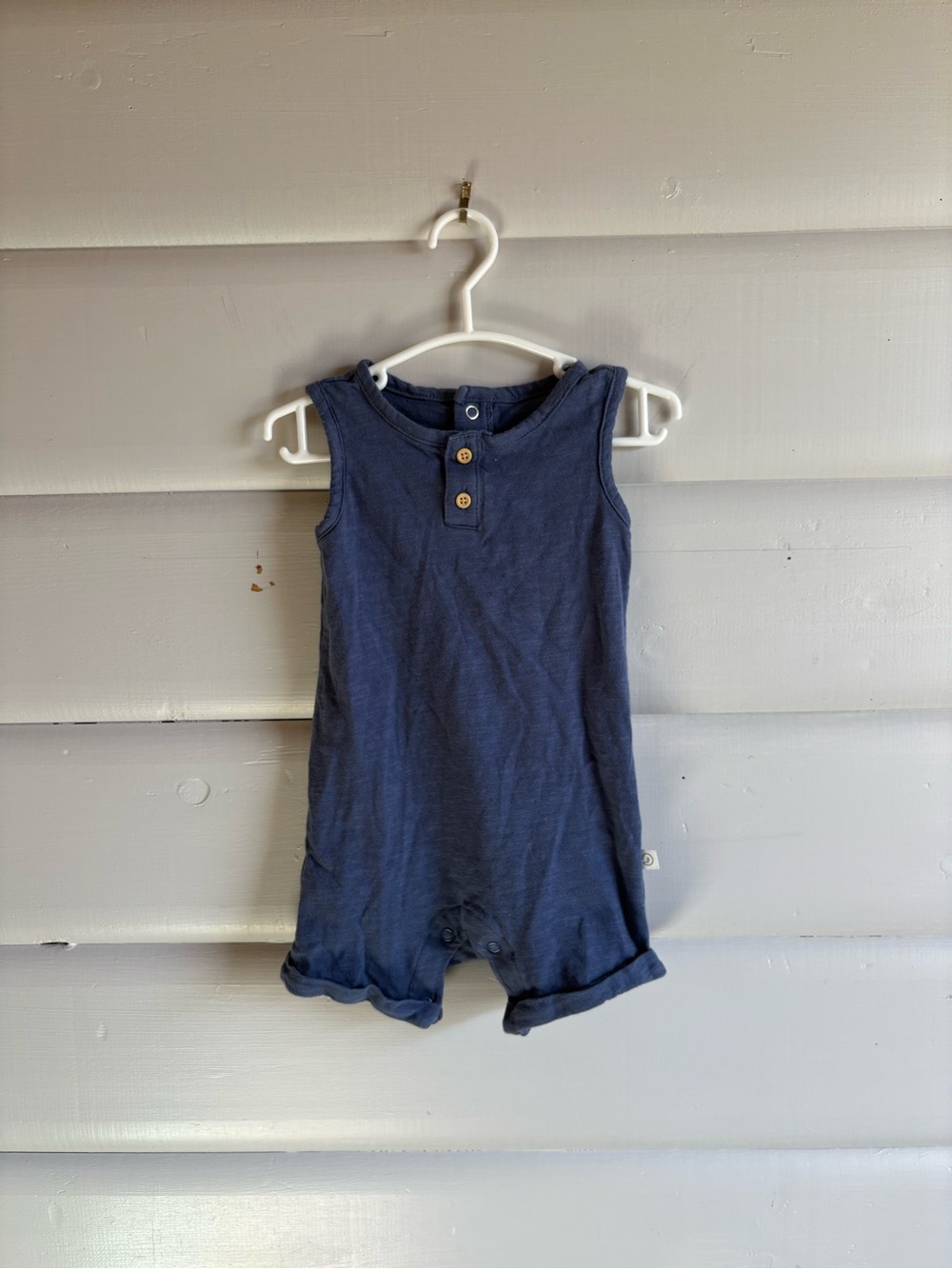 3/$25 Little Planet Organic Navy Tank Top Jumpsuit for Babies size 9m